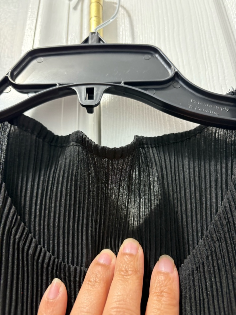Unbranded Isse Miyake Style Black Pleated Cap-Sleeve Dress Abstract Print Dress - Picture 4 of 16